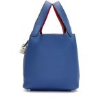 Hermès Bleu Brighton Clemence and Capucine Swift Verso Picotin Lock 18 Palladium Hardware - Image 2